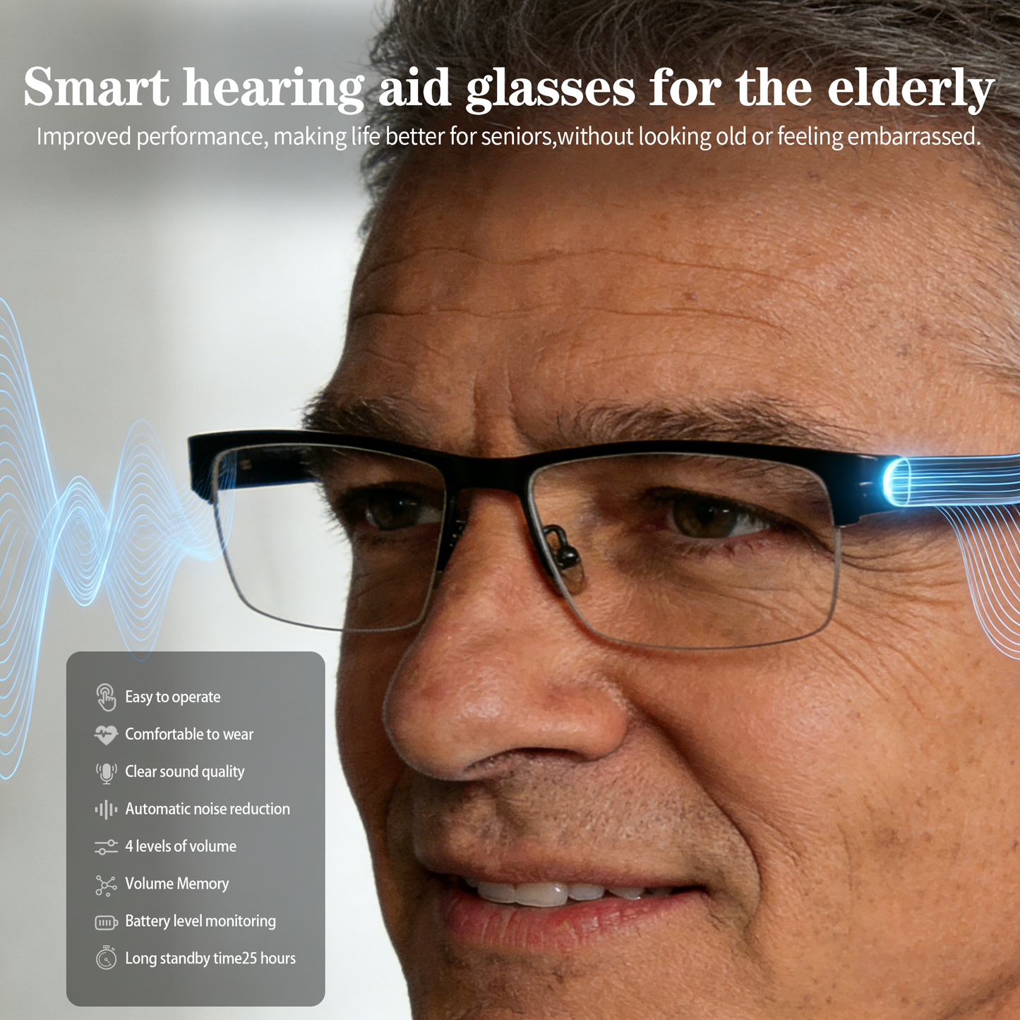 🔥Limited-Time Holiday Special Offer🔥 Clear Hearing, AI Smart Hearing Aid Glasses