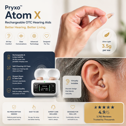 Pryxo™ Ear-Hook Smart AI Hearing Aid – Hear Clearly, Regain Your Confidence 💖