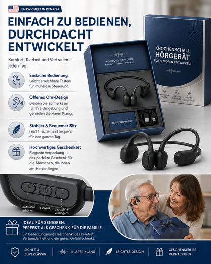 👂 Erwecke dein Gehör neu💖 Fortschrittliche Knochenleitungs-Smart-Hörkopfhörer Pryxo™ X7