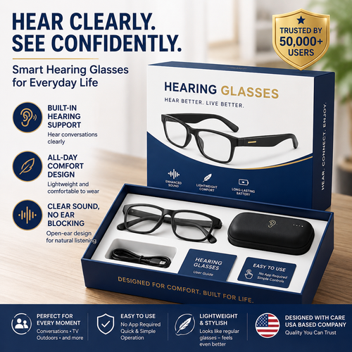 🔥Limited-Time Holiday Special Offer🔥 Clear Hearing, AI Smart Hearing Aid Glasses