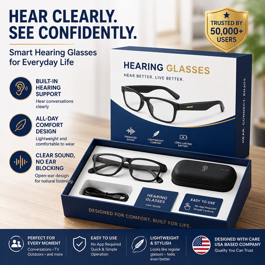 🔥Limited-Time Holiday Special Offer🔥 Clear Hearing, AI Smart Hearing Aid Glasses